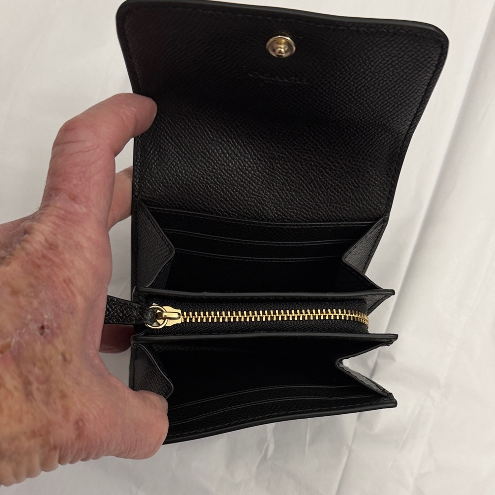 Coach Textured Black Leather Wallet - Picture 3 of 5